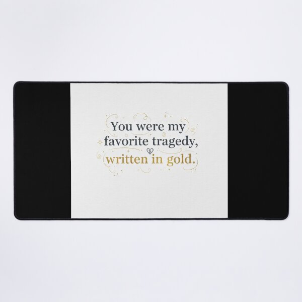 Item preview, Golden Tragedy - Romantic Calligraphy Quote Art 2 designed and sold by shy8.