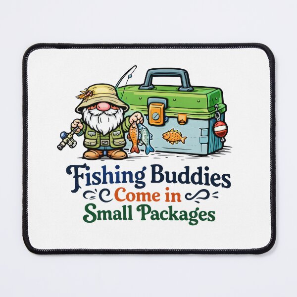 Item preview, Fishing Buddies Come in Small Packages Gnome Illustration designed and sold by Moriarty's Digital Visions.