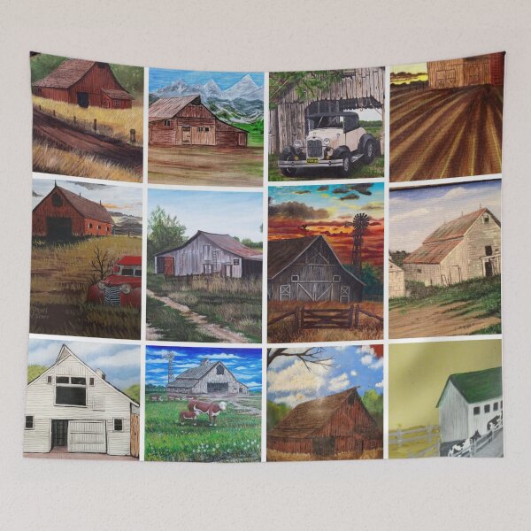 Item preview, Barns at the Farm  designed and sold by Matt Starr Fine Art .
