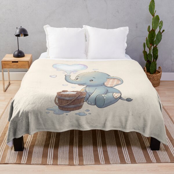Item preview, Gentle Elephant Blowing Heart Bubble designed and sold by HumTumMe.