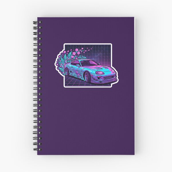 Item preview, Neon JDM Legend Floral Drift Car | Retro 90s Synthwave Aesthetic designed and sold by MarCinu Art.