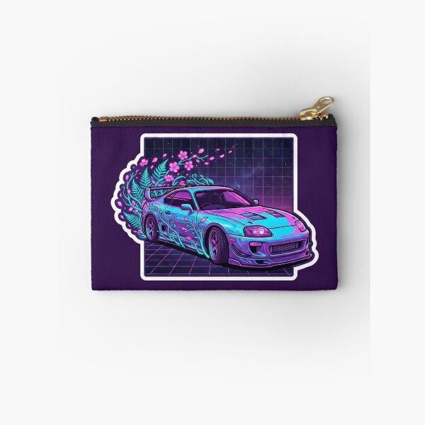 Item preview, Neon JDM Legend Floral Drift Car | Retro 90s Synthwave Aesthetic designed and sold by MarCinu Art.