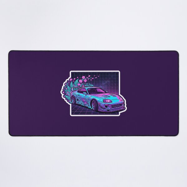 Item preview, Neon JDM Legend Floral Drift Car | Retro 90s Synthwave Aesthetic designed and sold by MarCinu Art.
