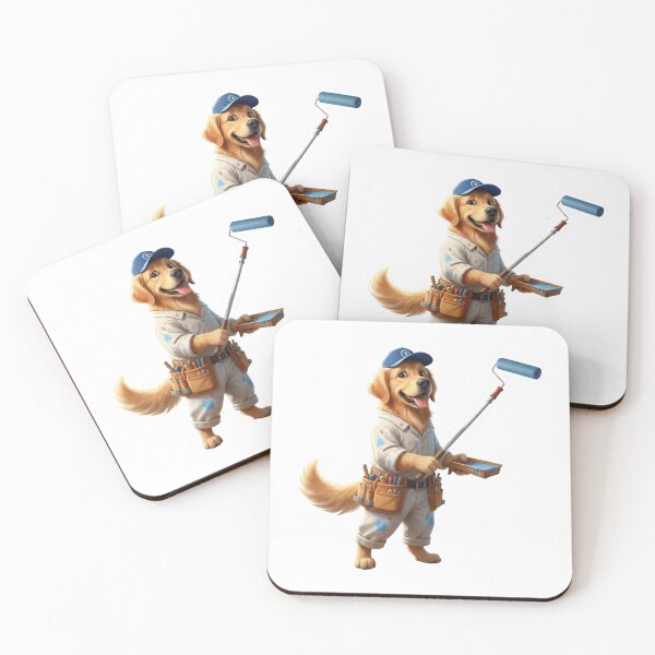 Item preview, Expert Golden Retriever Painter - Cute Dog House Painting & Home Decor Art designed and sold by Fatomfatom.