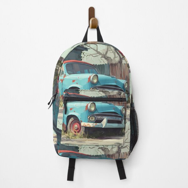 Item preview, Retro Car Landscapes Whimsical Characters Colorful Art Design designed and sold by ART ATTACK ZONE.