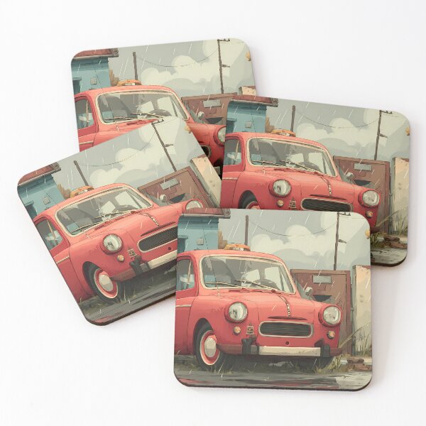 Item preview, Red Car Landscapes Whimsical Characters Colorful Art Design designed and sold by ART ATTACK ZONE.