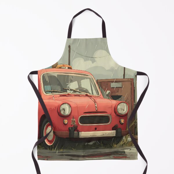 Item preview, Red Car Landscapes Whimsical Characters Colorful Art Design designed and sold by ART ATTACK ZONE.