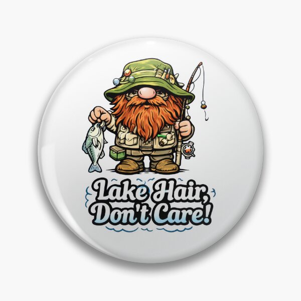 Item preview, Lake Hair, Don’t Care! Fishing Gnome Illustration designed and sold by Moriarty's Digital Visions.