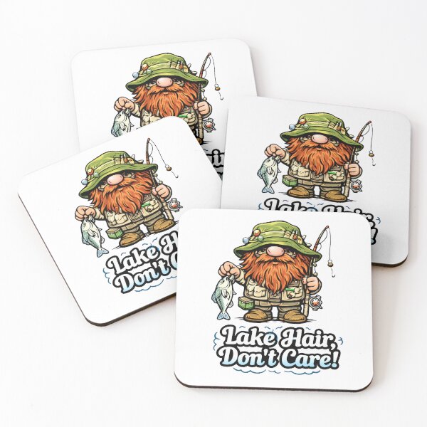 Item preview, Lake Hair, Don’t Care! Fishing Gnome Illustration designed and sold by Moriarty's Digital Visions.