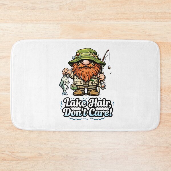Item preview, Lake Hair, Don’t Care! Fishing Gnome Illustration designed and sold by Moriarty's Digital Visions.