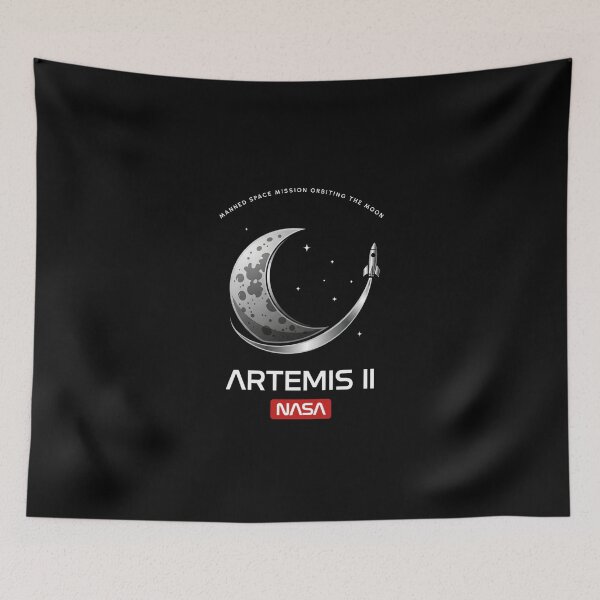 Item preview, Artemis II Manned Moon Mission Classic NASA Space Logo Art designed and sold by KiwiRider.