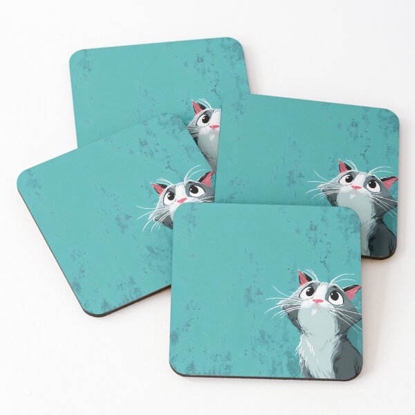 Item preview, Green Cat Landscapes Whimsical Characters Colorful Art Design designed and sold by ART ATTACK ZONE.