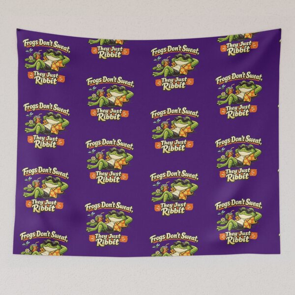 Item preview, Frogs Don’t Sweat, They Just Ribbit designed and sold by FroggyOnly.