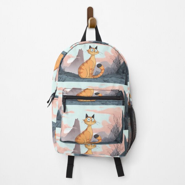 Item preview, Catty Charming Landscapes Whimsical Characters Colorful Art Design designed and sold by ART ATTACK ZONE.
