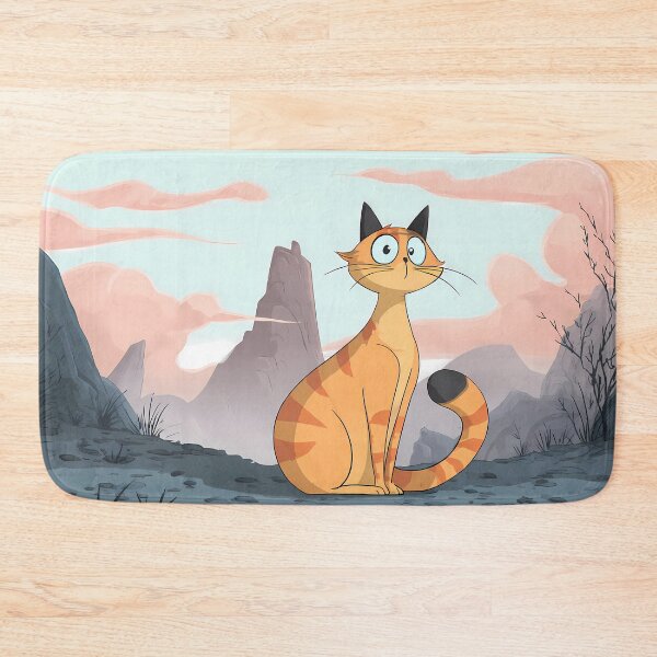 Item preview, Catty Charming Landscapes Whimsical Characters Colorful Art Design designed and sold by ART ATTACK ZONE.