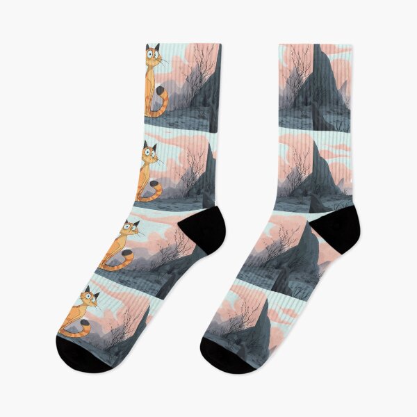 Item preview, Catty Charming Landscapes Whimsical Characters Colorful Art Design designed and sold by ART ATTACK ZONE.
