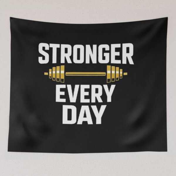 Item preview, Stronger Every Day – Gym Motivation Training Design designed and sold by wanado.