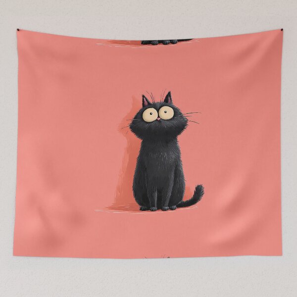 Item preview, Kitty Charming Landscapes Whimsical Characters Colorful Art Design designed and sold by ART ATTACK ZONE.