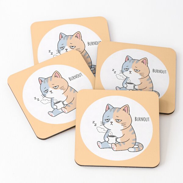Item preview, Barely Functional Cat – Cute Burnout designed and sold by sillyweas.