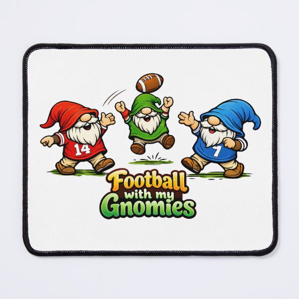 Item preview, Football with My Gnomies – Funny Gnome Football Art designed and sold by Moriarty's Digital Visions.