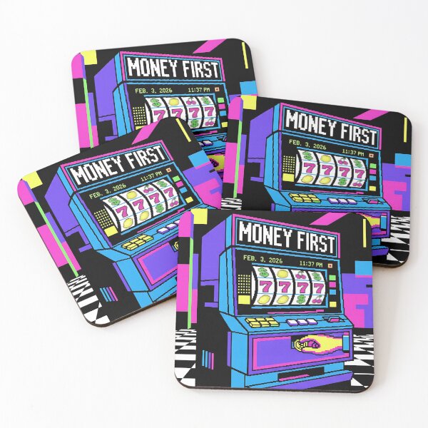 Item preview, Money First - 90s Retro Casino Slot Machine Pixel Art designed and sold by GlobalBoom.