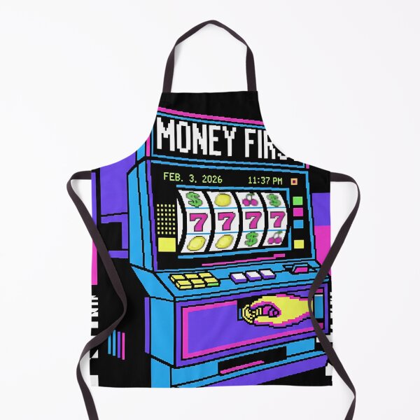 Item preview, Money First - 90s Retro Casino Slot Machine Pixel Art designed and sold by GlobalBoom.