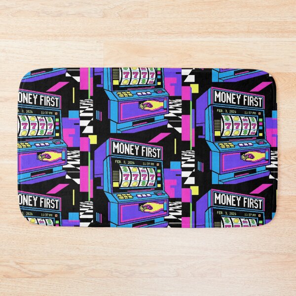 Item preview, Money First - 90s Retro Casino Slot Machine Pixel Art designed and sold by GlobalBoom.