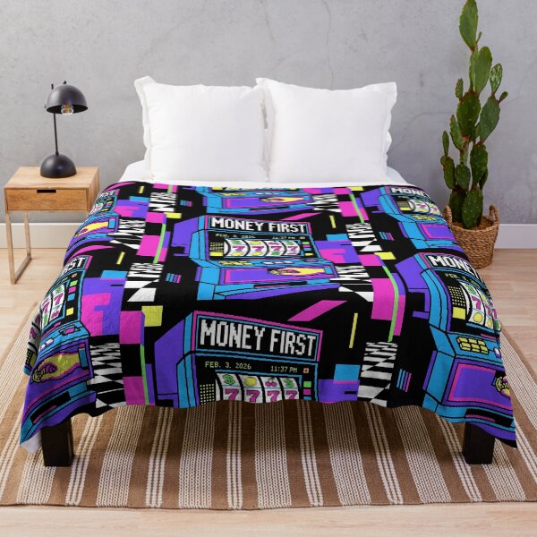 Item preview, Money First - 90s Retro Casino Slot Machine Pixel Art designed and sold by GlobalBoom.