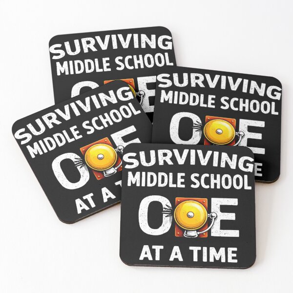 Item preview, Teacher Humor - Surviving Middle School One Bell - White designed and sold by Off-DutyDesign.