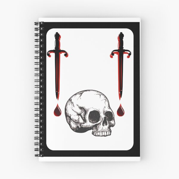 Item preview, Two of Knives Red, Black, & white Playing Card designed and sold by PlagueTSH.