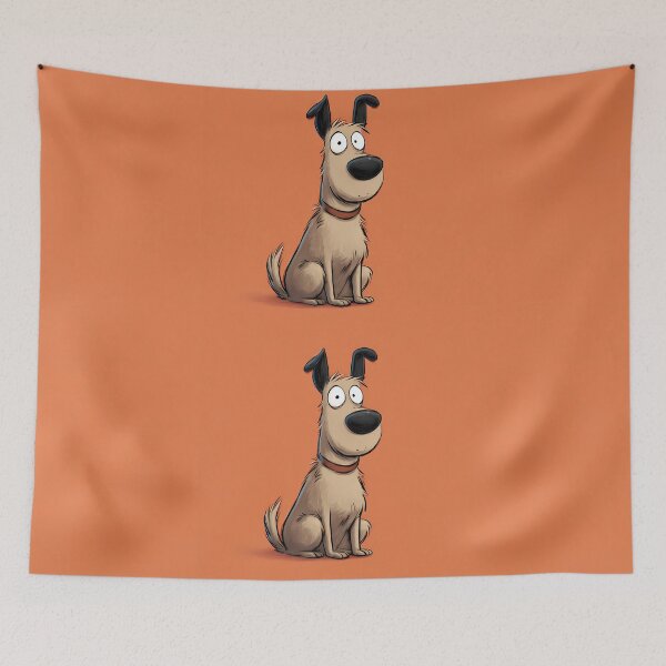 Item preview, Orange Doggy Landscapes Whimsical Characters Colorful Art Design designed and sold by ART ATTACK ZONE.