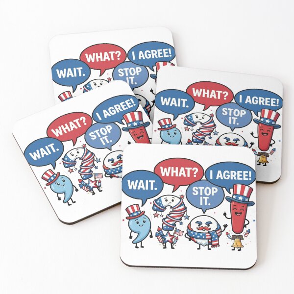 Item preview, Funny Patriotic Punctuation Dialogue Cartoon Whimsical Kawaii designed and sold by chattsuede.