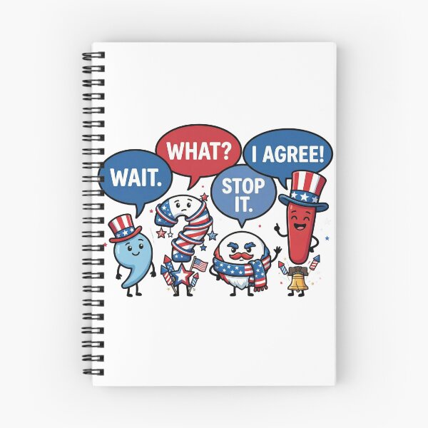 Item preview, Funny Patriotic Punctuation Dialogue Cartoon Whimsical Kawaii designed and sold by chattsuede.