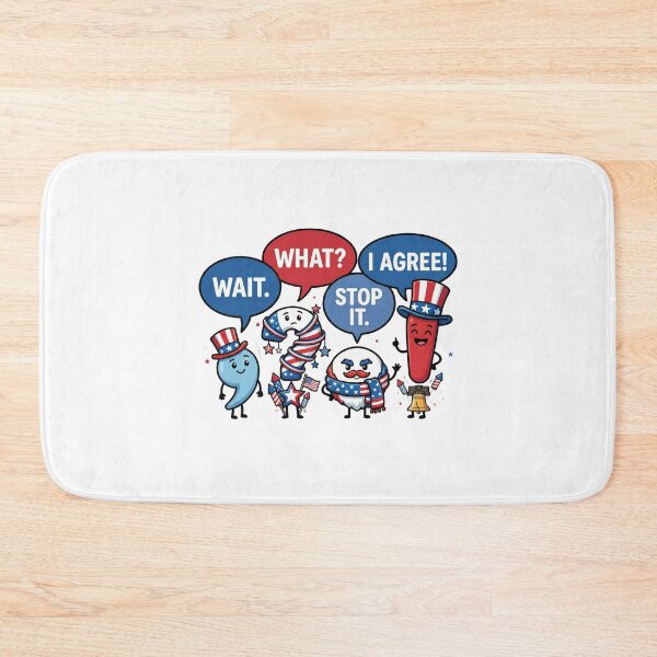Item preview, Funny Patriotic Punctuation Dialogue Cartoon Whimsical Kawaii designed and sold by chattsuede.