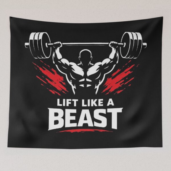 Item preview, Lift Like a Beast – Hardcore Gym Motivation Design designed and sold by wanado.