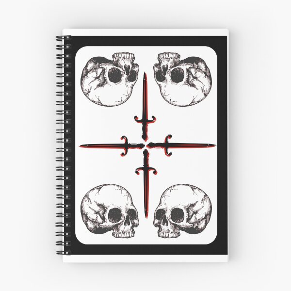 Item preview, Four of Knives Red, Black, & white Playing Card designed and sold by PlagueTSH.
