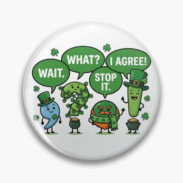 Item preview, Funny St Patrick Punctuation Kawaii Cartoon Irish designed and sold by chattsuede.