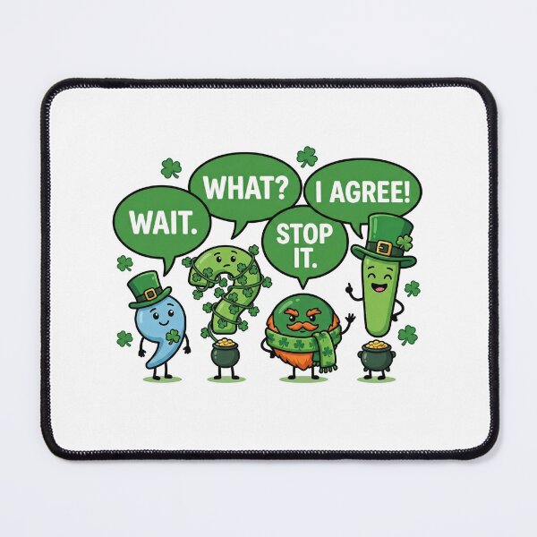 Item preview, Funny St Patrick Punctuation Kawaii Cartoon Irish designed and sold by chattsuede.