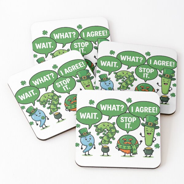 Item preview, Funny St Patrick Punctuation Kawaii Cartoon Irish designed and sold by chattsuede.