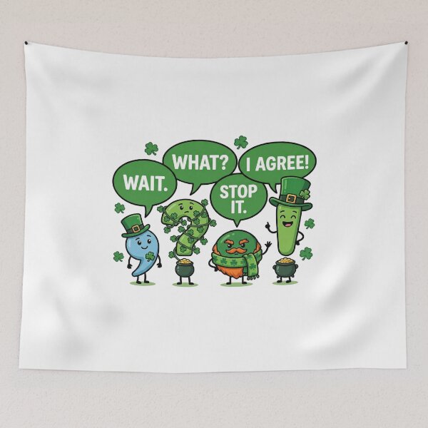 Item preview, Funny St Patrick Punctuation Kawaii Cartoon Irish designed and sold by chattsuede.