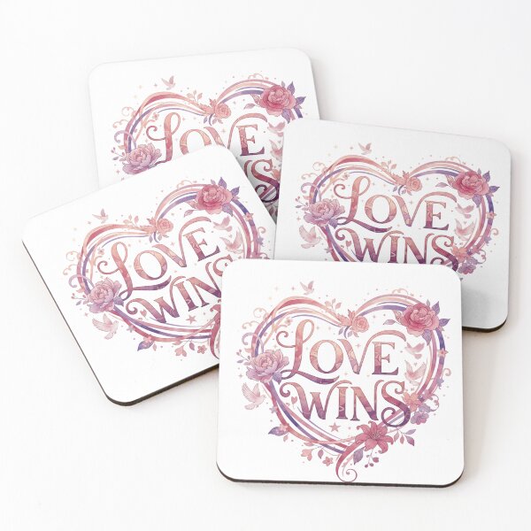 Item preview, Love Wins Floral Heart Design | Romantic Flowers & Doves Art designed and sold by ArtStyleDesign.