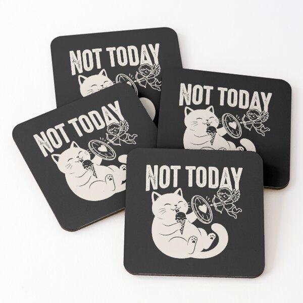 Item preview, Not Today Cat – Funny Lazy Cat Anti Love Shirt - Dark designed and sold by dbNIGHT.