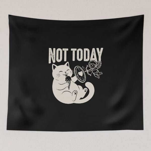 Item preview, Not Today Cat – Funny Lazy Cat Anti Love Shirt - Dark designed and sold by dbNIGHT.