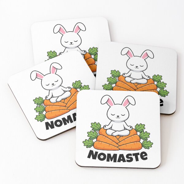 Item preview, NOMaste yoga bunny cute cartoon kawaii designed and sold by chattsuede.
