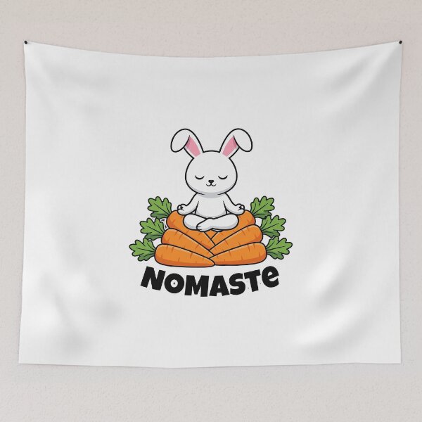 Item preview, NOMaste yoga bunny cute cartoon kawaii designed and sold by chattsuede.