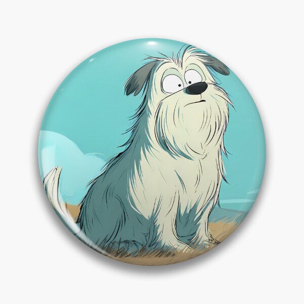 Item preview, White Dog Landscapes Whimsical Characters Colorful Art Design designed and sold by ART ATTACK ZONE.