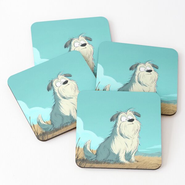 Item preview, White Dog Landscapes Whimsical Characters Colorful Art Design designed and sold by ART ATTACK ZONE.