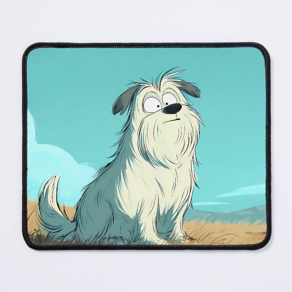 Item preview, White Dog Landscapes Whimsical Characters Colorful Art Design designed and sold by ART ATTACK ZONE.