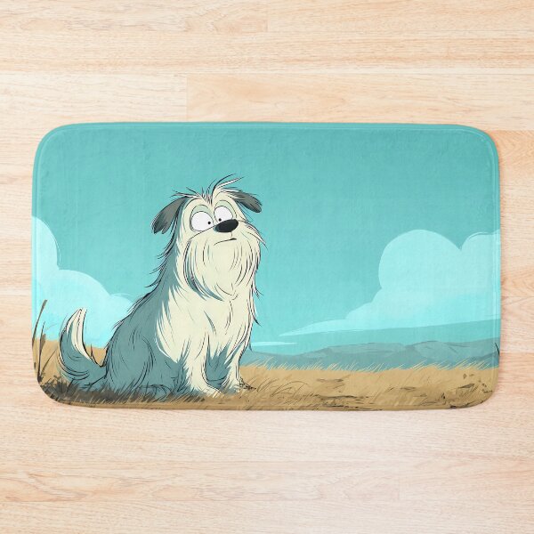 Item preview, White Dog Landscapes Whimsical Characters Colorful Art Design designed and sold by ART ATTACK ZONE.