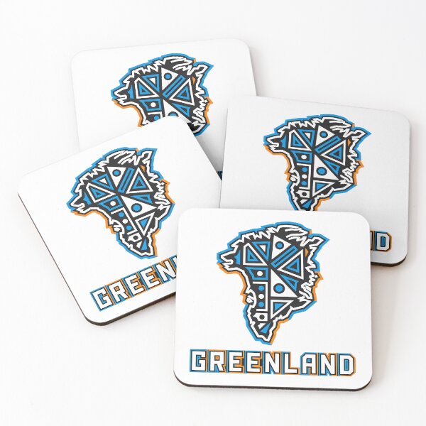 Item preview, Greenland Tribal Geometric Map Stylized Modern Vector Art designed and sold by chattsuede.
